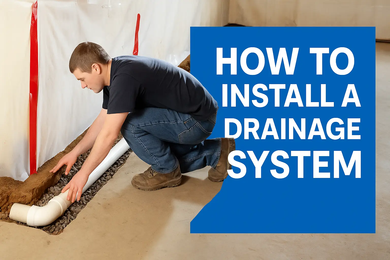 Step-by-step installation of a drainage system using Fitwell SWR pipes and fittings